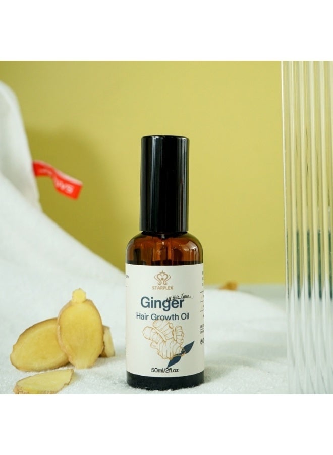STARPLEX Ginger Anti Hair Loss Hair Oil 60ml, Nourish Follicles Strengthen Roots, Improve Receding Hairline, Soothe Scalp Reduce Hair Fall, Suitable for Men & Women - Image 4