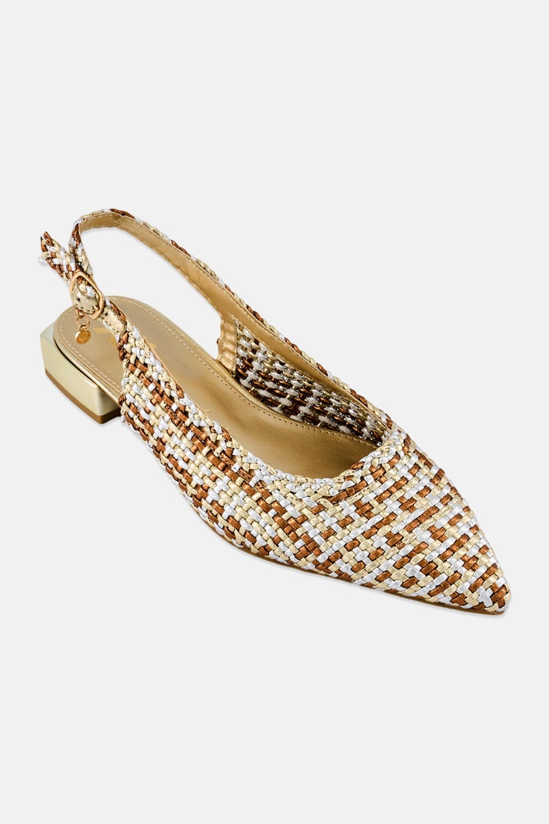 Xti Women Textured Adjustable Buckle Closure Pumps, Multicolor - Image 1