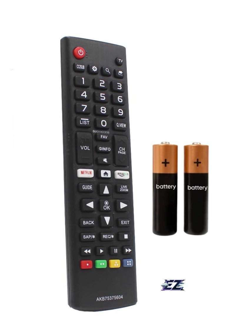 PopZa AKB75375604 Replacement Remote Control for LG 4K Smart LED LCD TV - New, Fully Compatible, No Setup Required, Battery Included, Easy to Use - Image 1