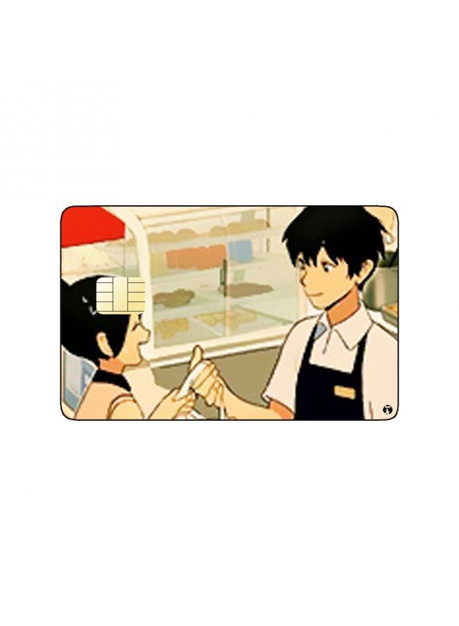 RKN PRINTED BANK CARD STICKER Cute Anime Couple Drawing - Image 1