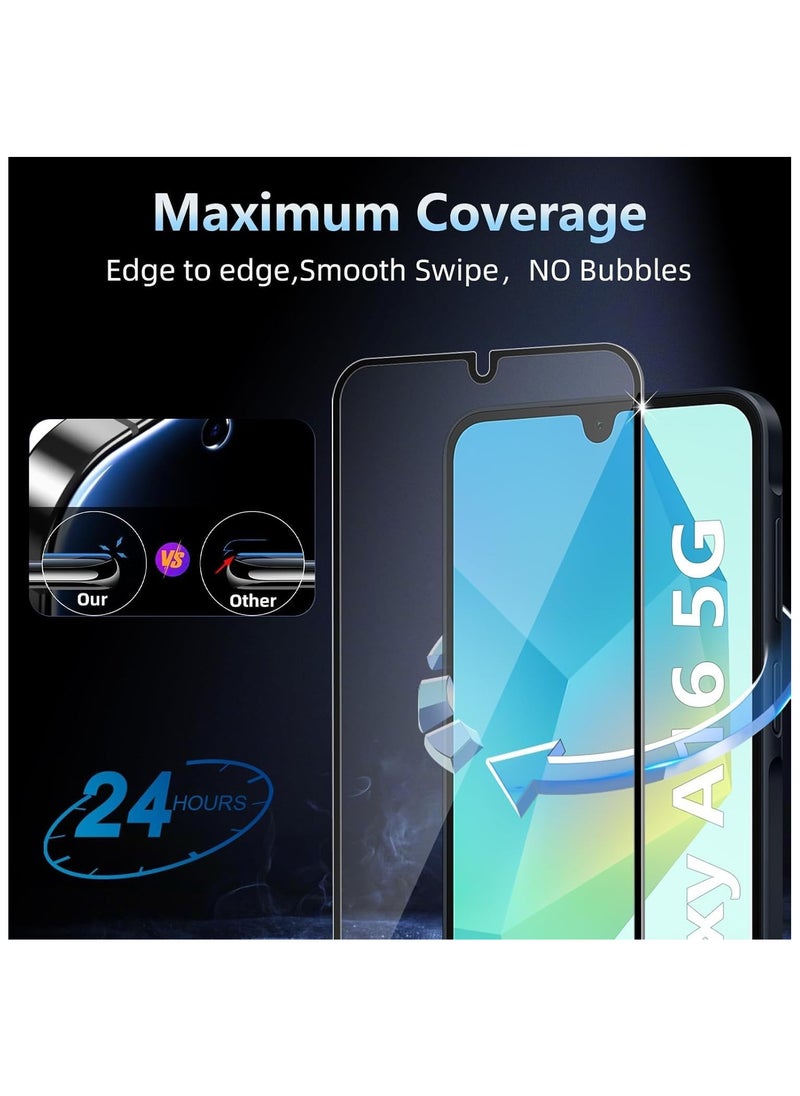 Black frame glass screen protector for Samsung Galaxy A16 - A26