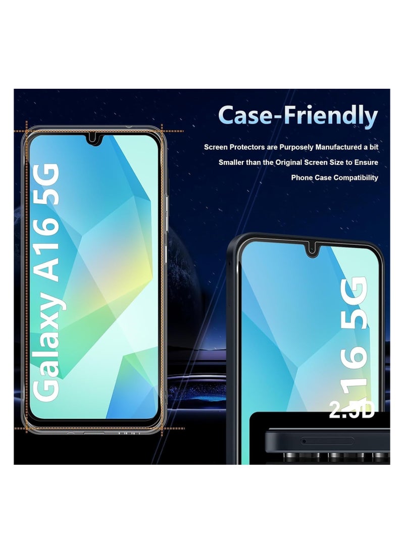 Black frame glass screen protector for Samsung Galaxy A16 - A26