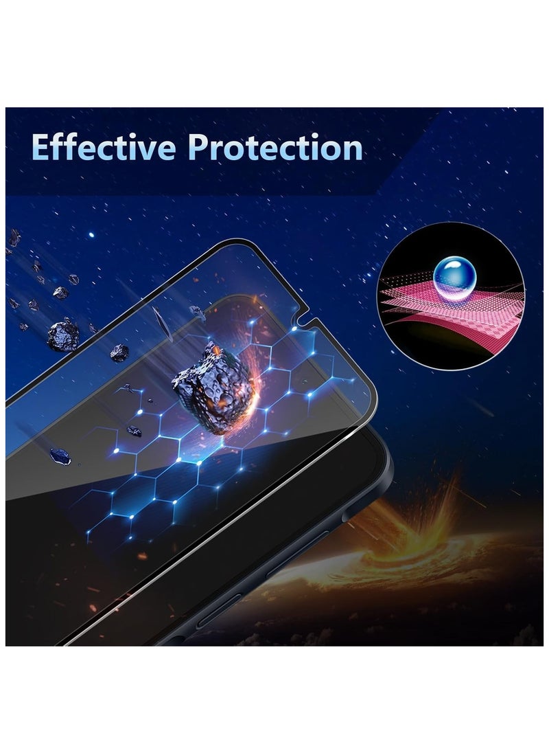 Black frame glass screen protector for Samsung Galaxy A16 - A26