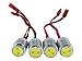 usmile RC Night Flying 12V 15W Super Bright RC LED Head Lights Drone LED Light Illuminator for Carbon Fiber Quadcopter Frame Multirotor QAV250 ZMR250 QAV180 ZMR180 FPV Quadcopter4pcs - Image 2