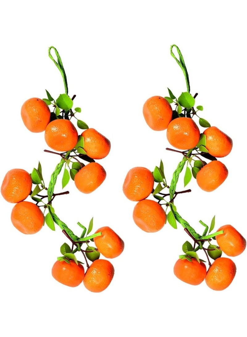 Artificial Hanging Orange Garland for Home Decor - 47 cm - Pack of 2 - Image 1