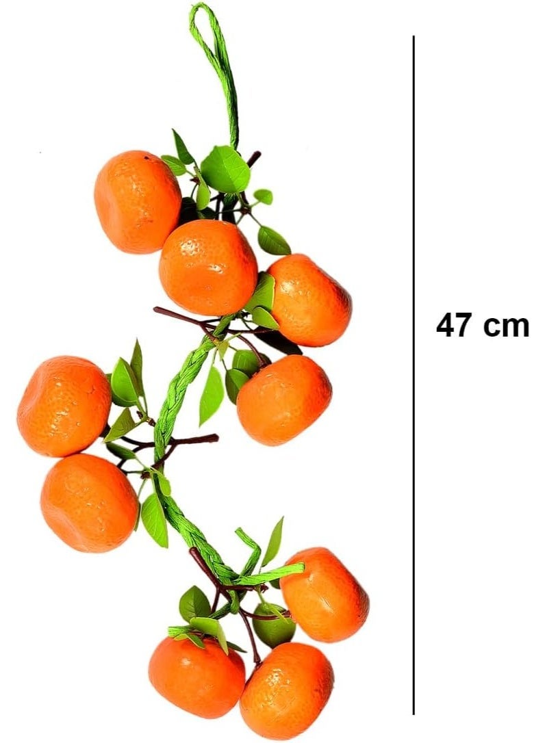 Artificial Hanging Orange Garland for Home Decor - 47 cm - Pack of 2 - Image 2