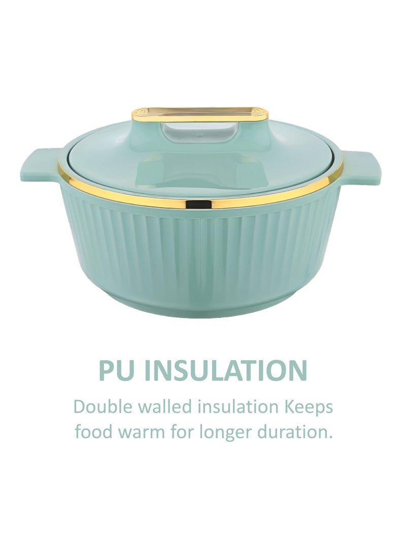 Asian Fancy Casserole Stainless Steel Insulated Hotpot 5000ML - Green  - Image 5