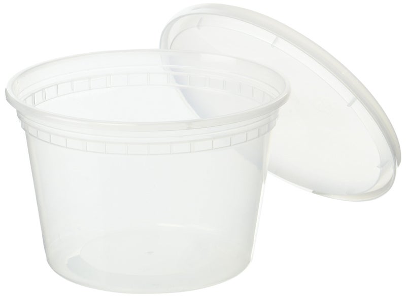 EDI [16 OZ  50 Sets] Plastic Deli Food Storage Containers with Airtight Lids | Microwave-  Freezer-  Dishwasher-Safe | BPA Free | Heavy-Duty | Meal Prep | Leakproof | Recyclable - Image 2