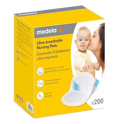 Medela Ultra-Breathable Nursing Pads, Highly Absorbent, Super Soft, Discreet Design for Comfortable Wear, Pack of 200 - Image 1