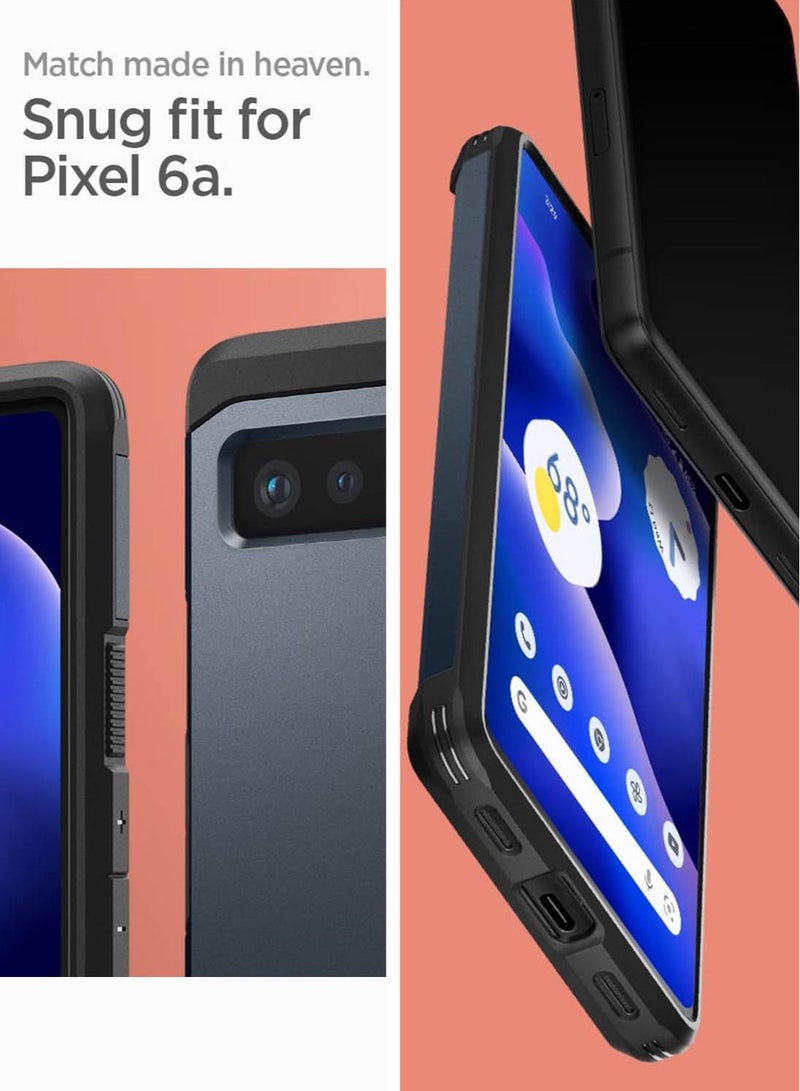 VRS Design Tough Armor Case Cover for Google Pixel 6a (2022) with Extreme Impact Foam - Metal Slate  - Image 2
