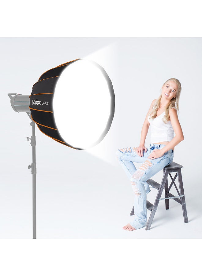 Godox - Professional Parabolic Softbox 70cm Diffuser Bowens Mount with Carrying Bag for Studio Photography - Image 1