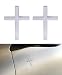 SCUARI 2PCS 3D Cross StickersCar Accessories Decals for VehiclesSelf Adhesive Cross Metal Car Emblem2518 Cross Jesus Automotive DecalSuitable for Trunk Tailgate Side Decoration Silver - Image 2