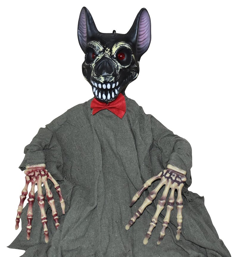 My Party Suppliers Jagmag Halloween Hanging Ghost Hanging Ghost Decoration PropsHanging Ghost Witch Horror Electric Luminous Ghost Sound Control for Halloween Party Scary Props  - Image 5