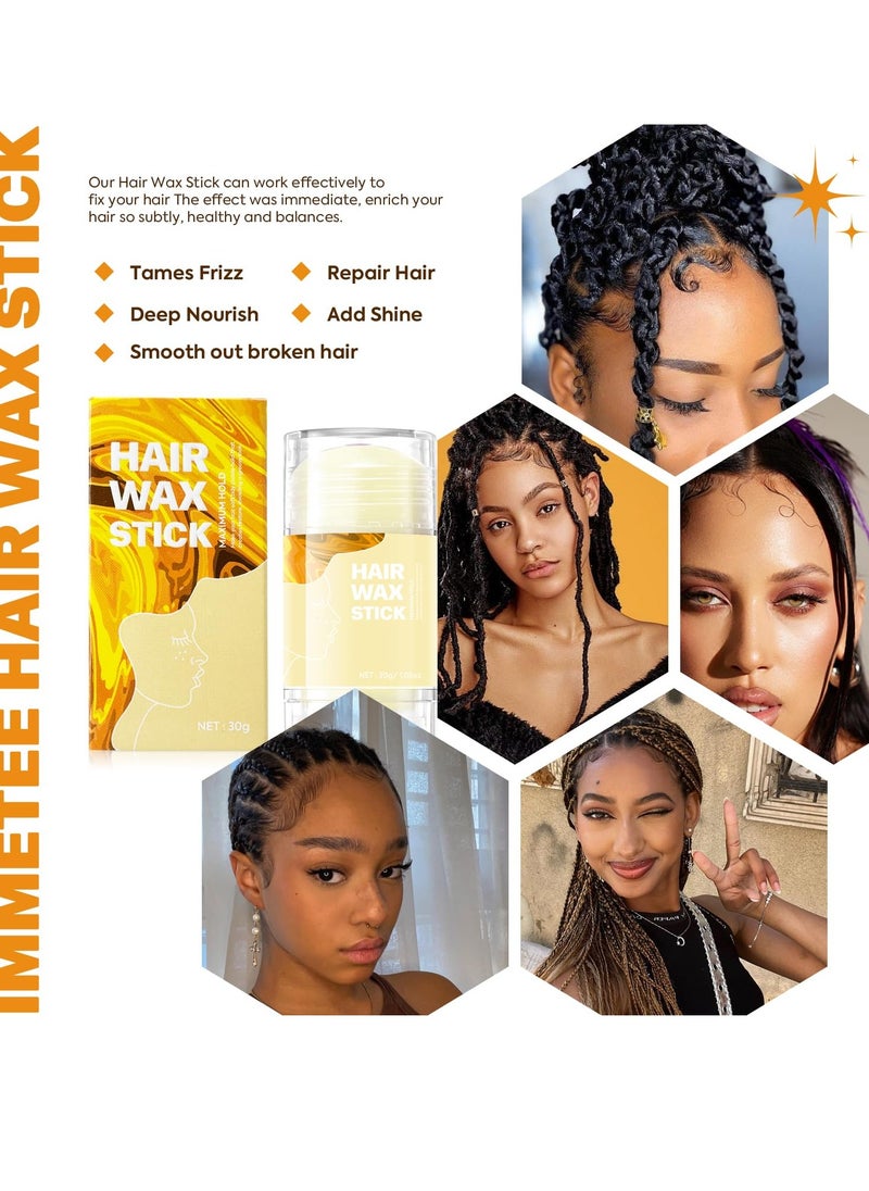 Immetee - immetee Hair Wax Stick for Women, Edge Control Gel, Smooth Frizz and Slick Back Hair - 30g (White) - Image 1