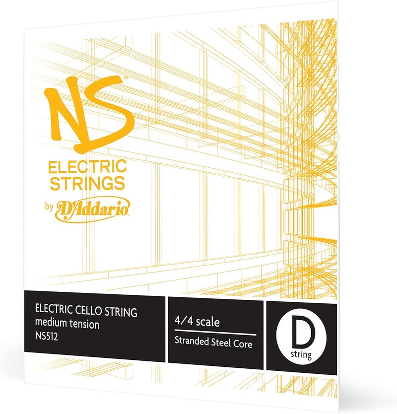 D'Addario NS Electric Cello Single D String, 4/4 Scale, Medium Tension - Image 1