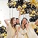 LANGASQUE Black and Gold Balloon Garland Arch Kit 140Pcs Black Gold Confetti Balloons with Stars for Birthday Graduation New Year Retirement Anniversary Wedding Engagement Party Decorations - Image 4