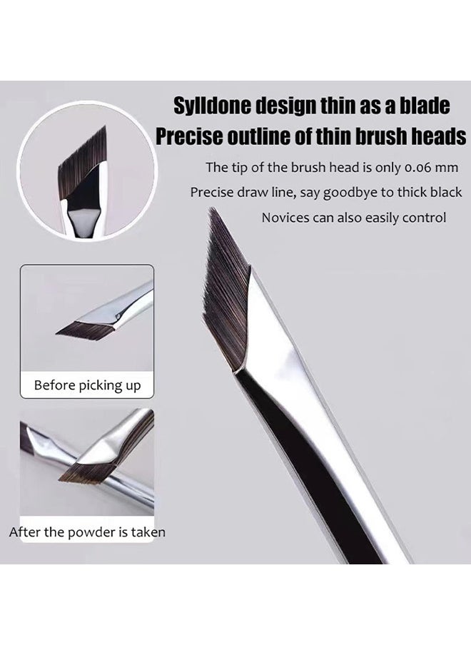 Depend 2PCS Angled Eyeliner Brush Eyeshadow Brushes Eyebrow Brush Liquid Eyeliner Brush Makeup Brush  - Image 2