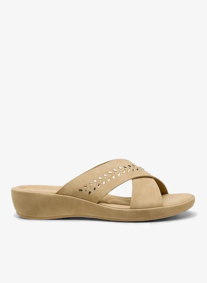لو كونفورت Women Embellished Cross Strap Sandals