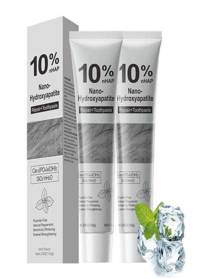 Vingtank Hydroxyapatite Toothpaste, 10% Nano Hydroxyapatite Toothpaste, Natural and Fluoride-Free, Gentle on Sensitive Teeth and Strengthens Enamel, Freshens Breath (2 - Image 1