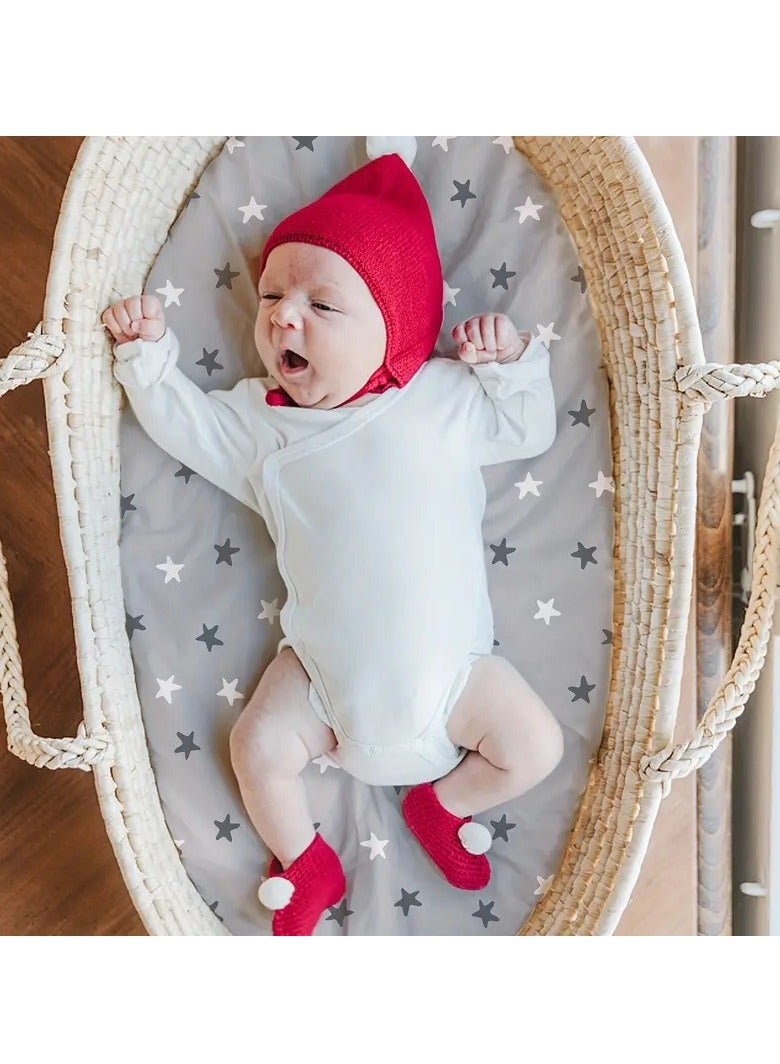 Gonice 2pcs Baby Bassinet Sheets, Baby Bedside Oval, Rectangle Pads - Image 5