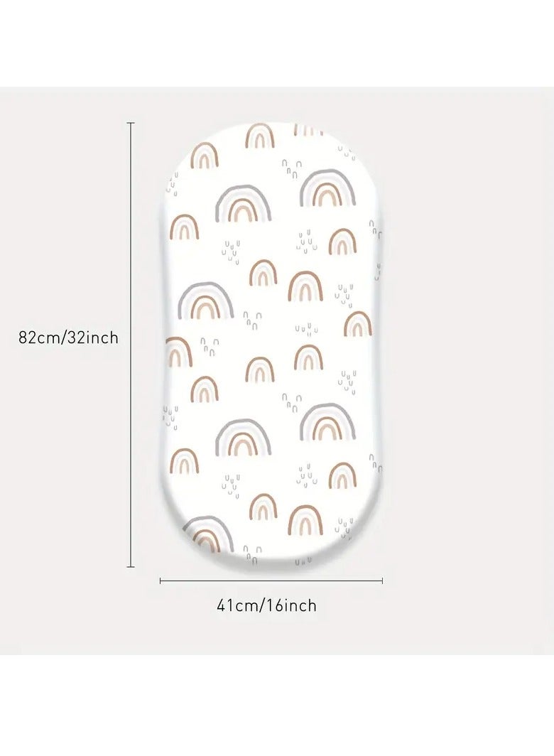 Gonice 2pcs Baby Bassinet Sheets, Baby Bedside Oval, Rectangle Pads - Image 2