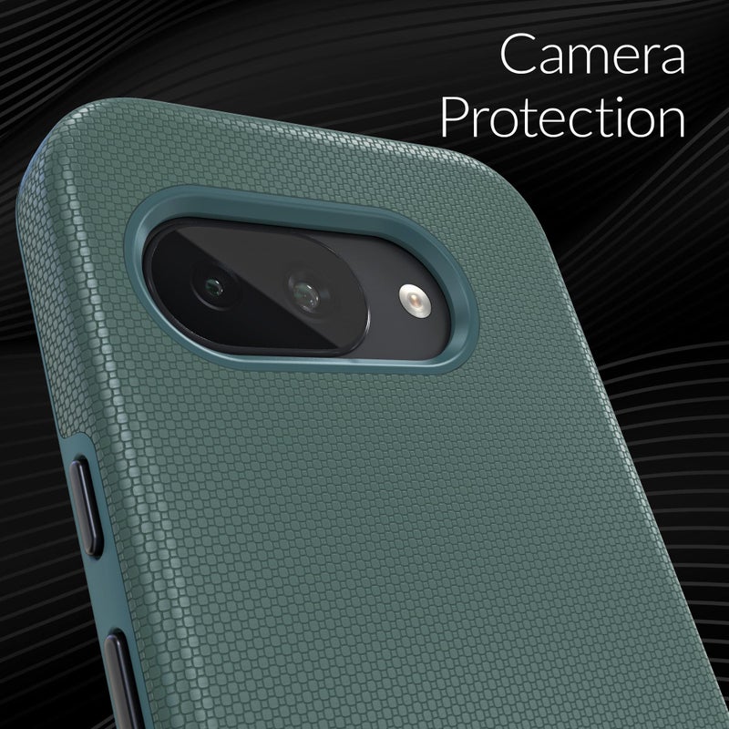 Crave for Google Pixel 9a Case, Shockproof Protection Dual Layer Case for Google Pixel 9a (6.3 inch) - Forest Green - Image 3