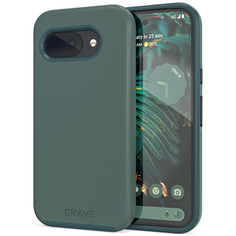 Crave for Google Pixel 9a Case, Shockproof Protection Dual Layer Case for Google Pixel 9a (6.3 inch) - Forest Green - Image 1