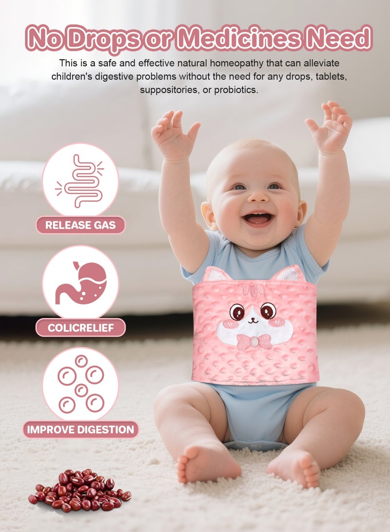 URbazaar Baby Colic and Gas Relief - Heated Tummy Wrap for Newborns Belly Relief by Soothing Warmth, Baby Heating Pad Swaddling Belt Relief & Soothe Gas, Colic and Upset Stomach for Fussy Infants - Image 2