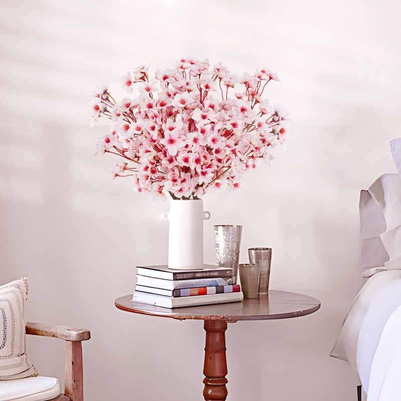 Ruidazon Artificial Cherry Blossom Branches, 6 Pcs Faux Silk Cherry Blossom Flowers Fake Spring Cherry Blossom Floral Stems for Vase Wedding Table Centerpieces Indoor Home Decor - Image 3
