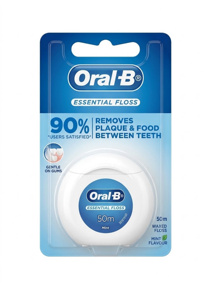 Oral-B Essential Floss Mint Waxed – 50 m (Packaging may vary) - Image 1