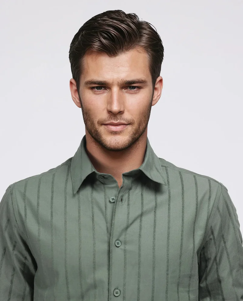 Rare Rabbit Men's Striped Relaxed Fit Shirt