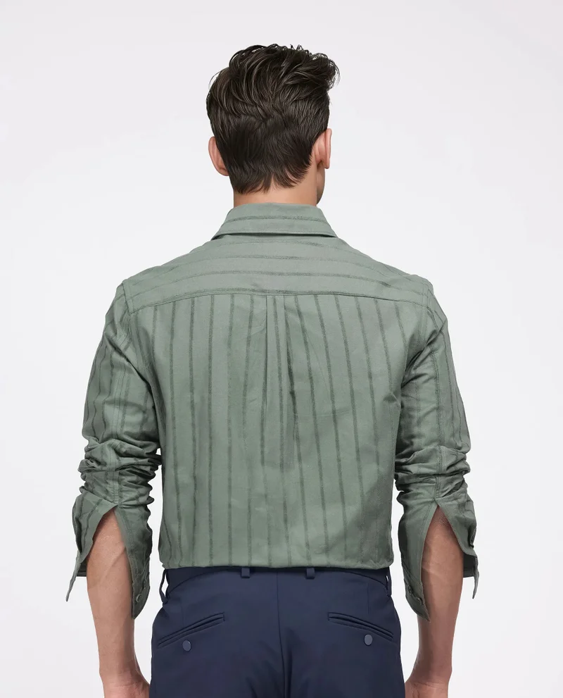 Rare Rabbit Men's Striped Relaxed Fit Shirt