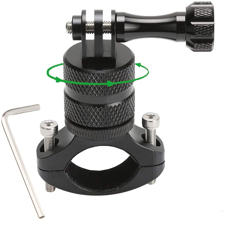Quikprof Bike Mount 360 Degrees Rotary Aluminum Bicycle Handlebar Mount Compatible with Action Cameras. - Image 1