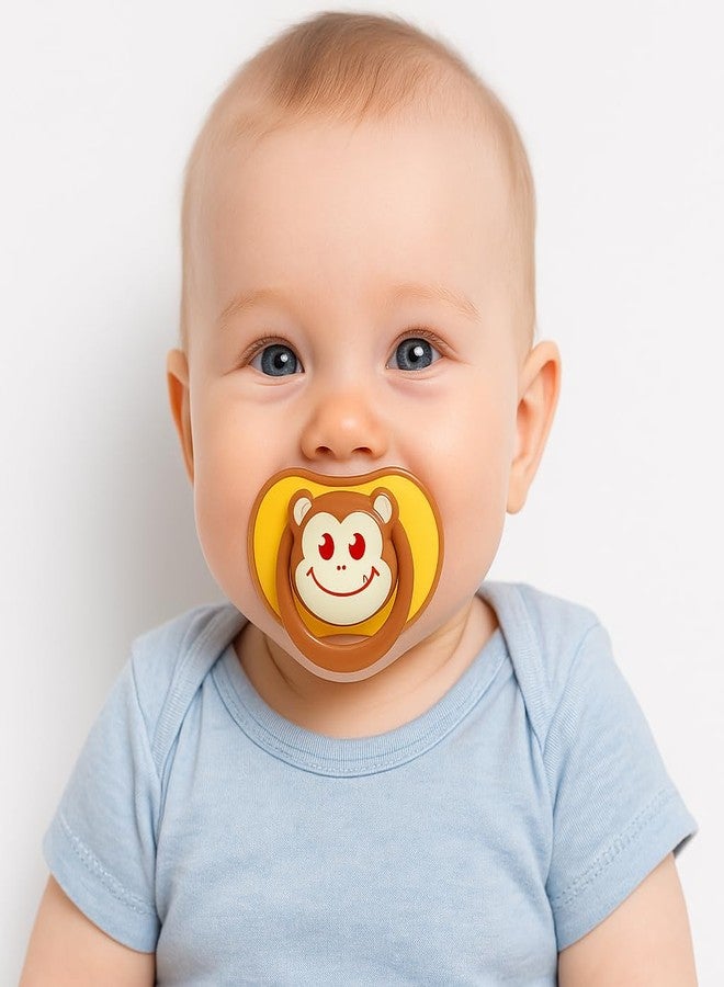 DTR Creation Cartoon Baby Pacifier – BPA-Free Silicone Nipple | Newborn Soother & Teething Aid | Turquoise & Brown Bear Design | 0 Months+ - Image 3