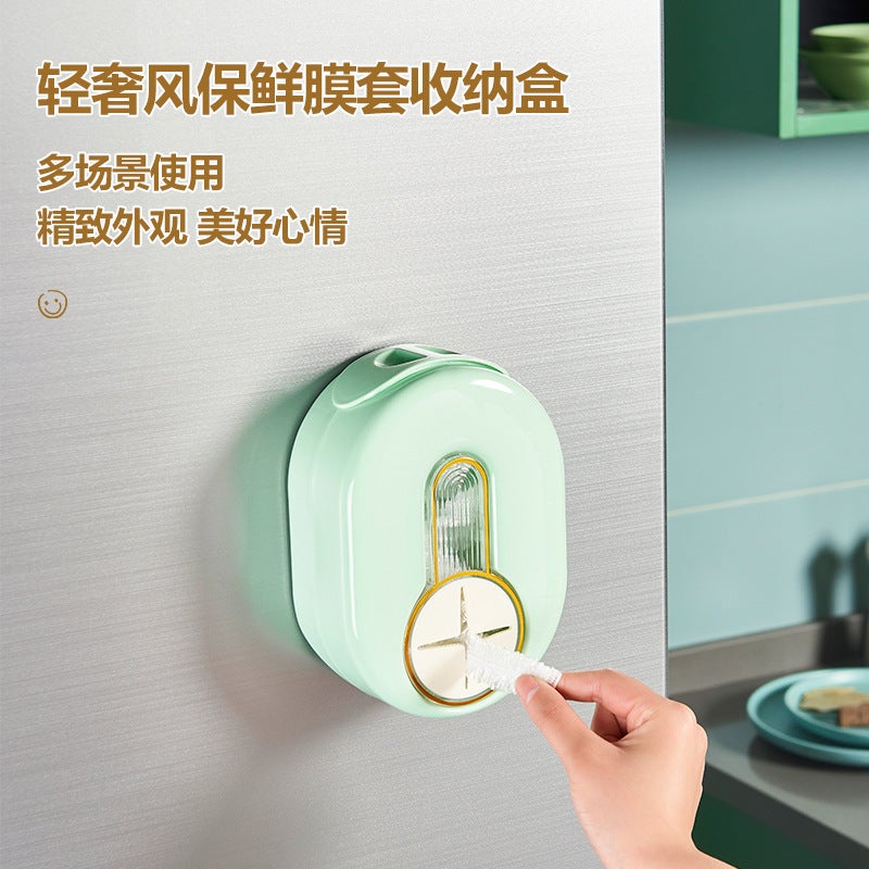 Light Luxury Storage Film Case Storage Box For Kitchen Punch-Free Wall-Mounted Withdrawable Disposable Storage Bag Storage Box - Image 4