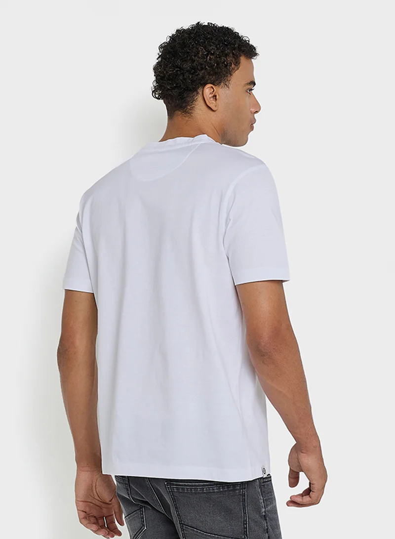 بين شيرمان Mercerised Cotton Chest Print T-Shirt