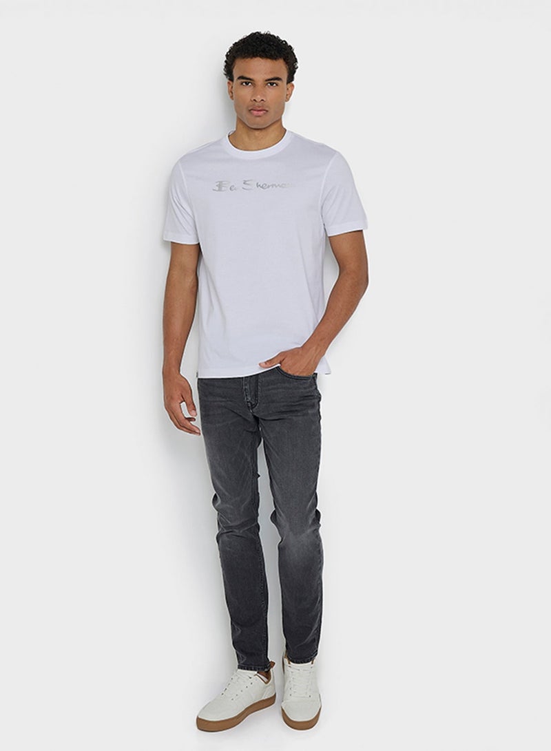 Ben Sherman Mercerised Cotton Chest Print T-Shirt - Image 5