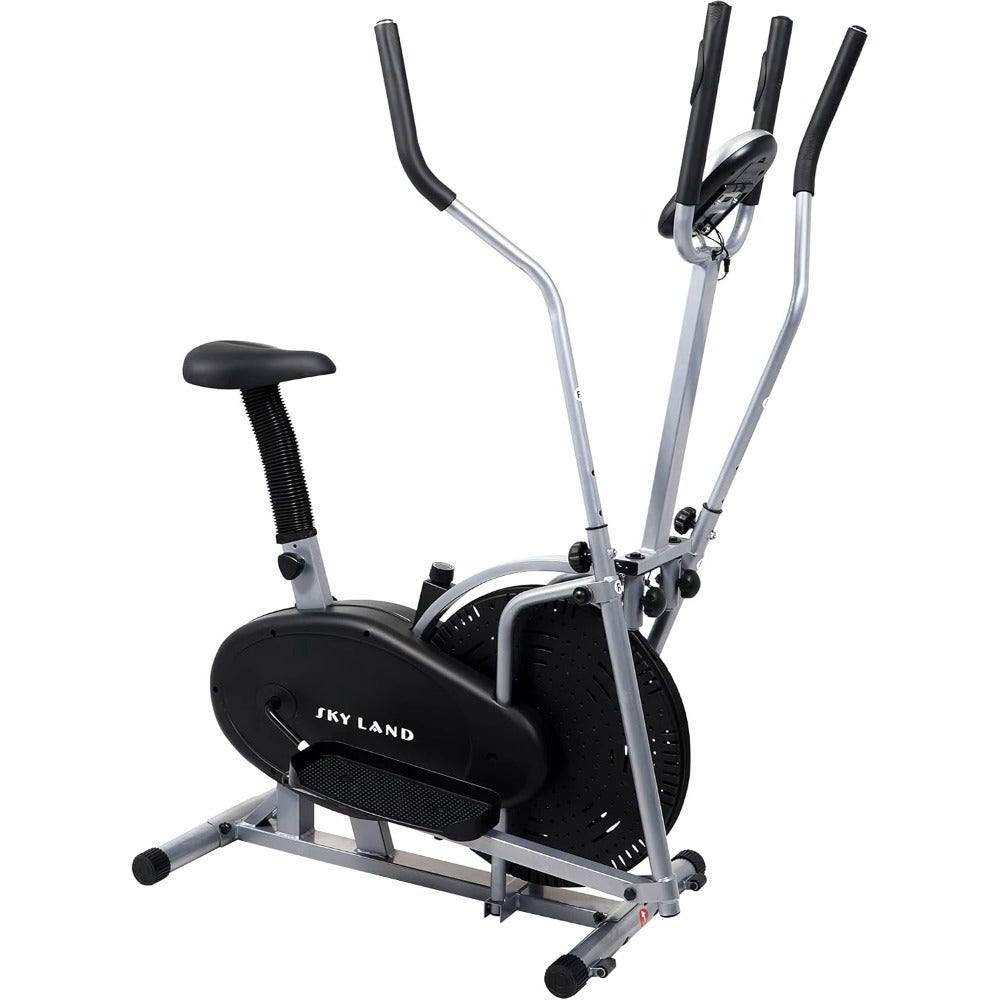 Elliptical Exercise Bike And Orbitrek Cross Trainer For Home Full-Body Workout Machine Compact Design For Small Spaces Steel Frame With Non-Slip Pedals 3 PCS Resistance Levels Home Gym Use