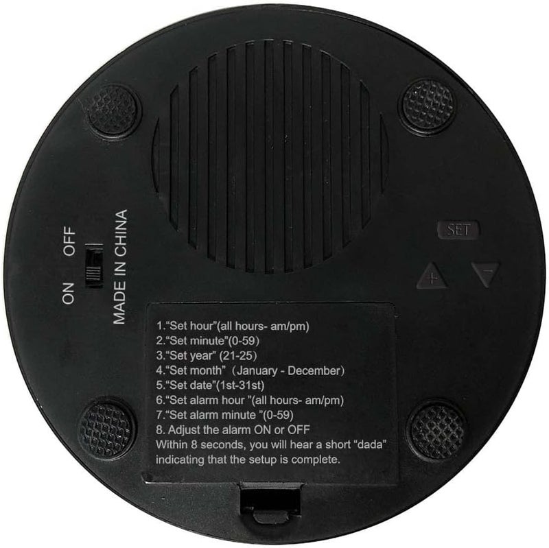 AB Large Button Alarm Clock - Talking Clock for Visually impaired，Telling Time and Date for Elderly, Impaired Sight or Blind (Battery Included) - Image 5