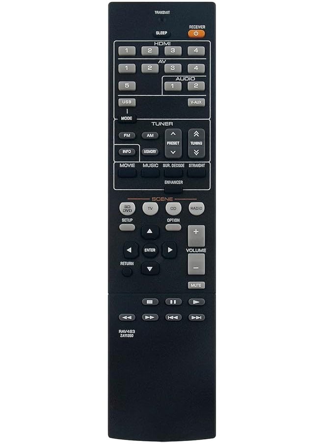 erorex - Replaced Rav463 Za11350 Remote Control Compatible Withyamaha Home Audio Receiver Rx V375 Rxv375 Rav463 Za11350 - Image 1