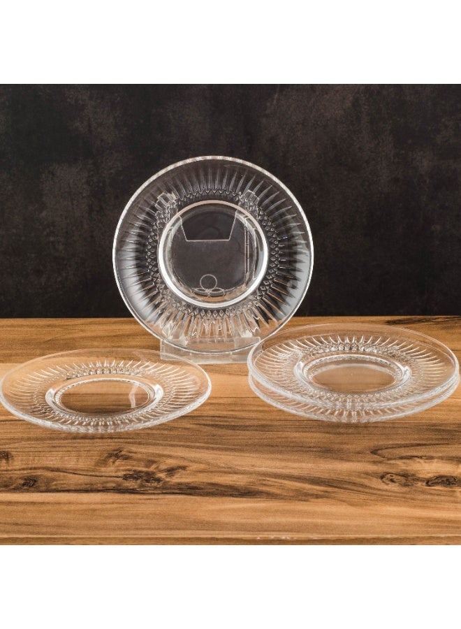 Dania 12-piece glass tea saucer set - Image 1