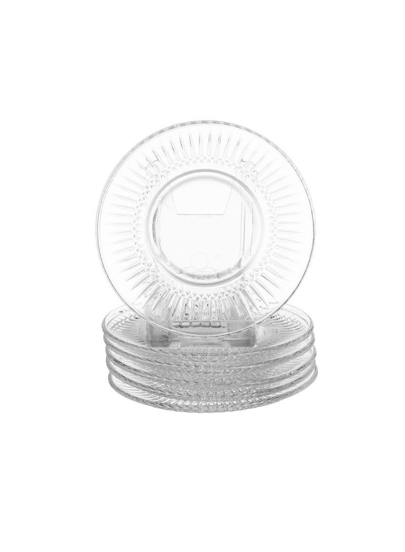 Dania 12-piece glass tea saucer set - Image 3