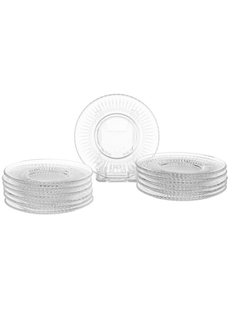 Dania 12-piece glass tea saucer set - Image 2