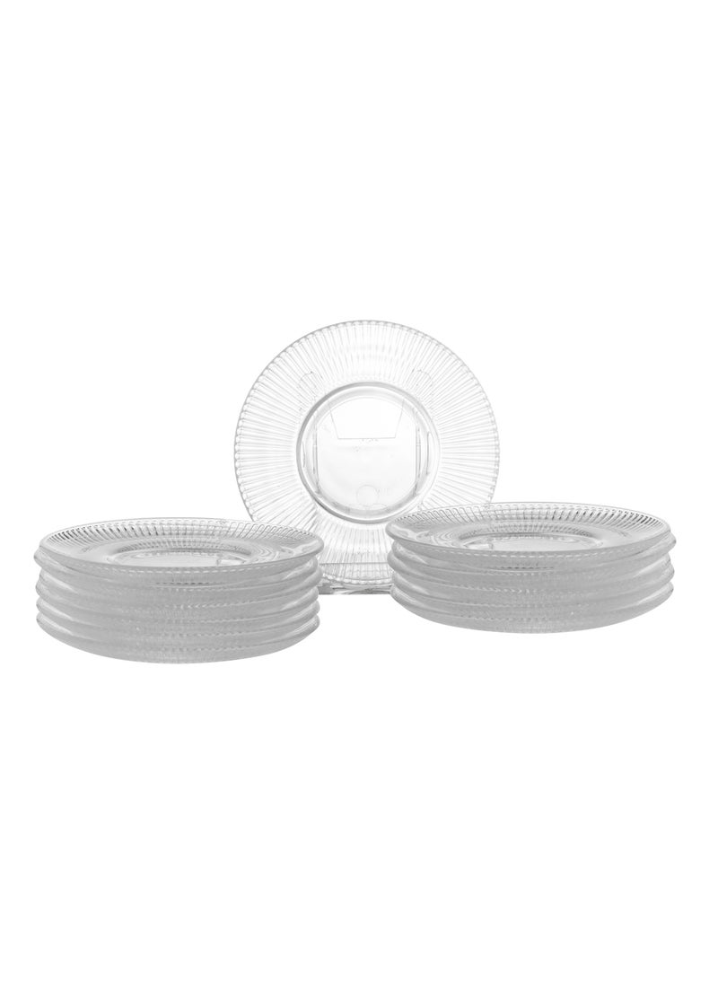 Dania 12-piece glass tea saucer set  - Image 2