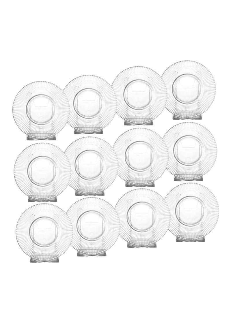 Dania 12-piece glass tea saucer set  - Image 3