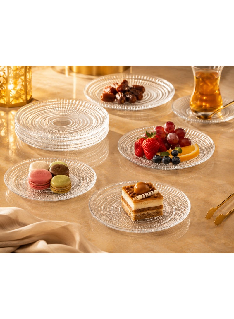 Dania ✨ 12-Piece Clear Glass Serving Set – Elegant Round Design for Serving Desserts and Fruits | 15cm Size ✨ - Image 1
