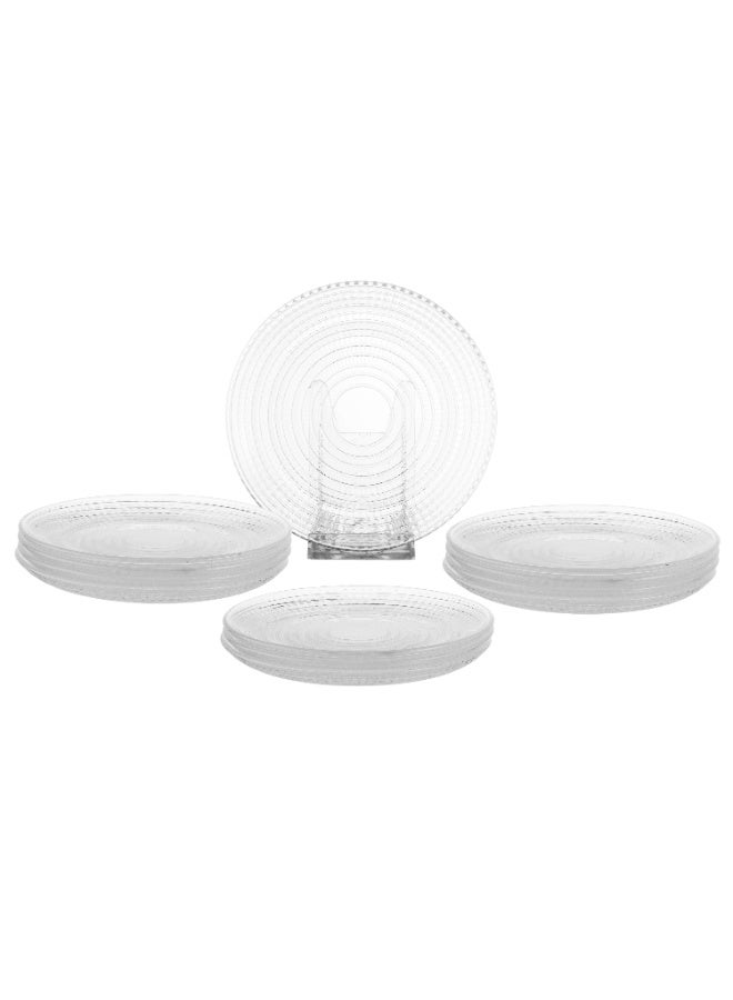 Dania ✨ 12-Piece Clear Glass Serving Set – Elegant Round Design for Serving Desserts and Fruits | 15cm Size ✨ - Image 2