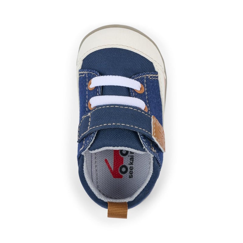 See Kai Run - Stevie Mini First Walker Shoe for Infants, Navy Denim, Infant 5 - Image 4