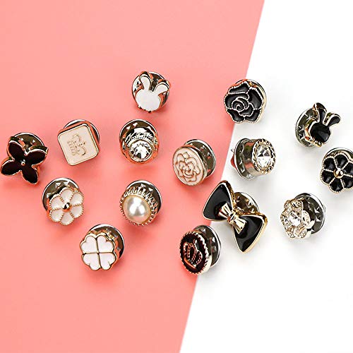 Asekonc 40 Style Cute Enamel Lapel Pin Set,Mini Brooch Pin Badges Cover Up Buttons for Women Shirts,Dresses,Cardigan Collar Safety Pins,Junk Charms Accessories Supplies DIY Crafts - Image 4