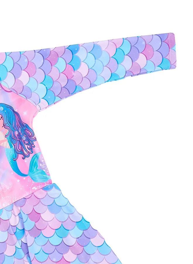 babyqlo Mermaid Castle 2 Pc Girls Swimsuit Dress Set